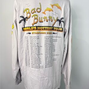 Bad Bunny 🐰 Un Verano Sin Ti World’s Hottest Tour 2022 Graphic Long Sleeve Shirt